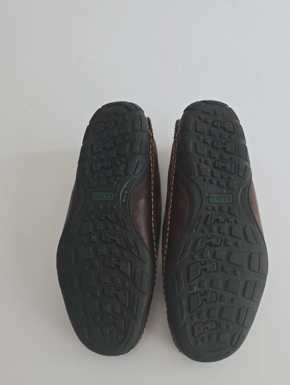 L.L. Bean Men's Allagash Bison Leather Driving Loafers  Mocs Two Tone Size 10